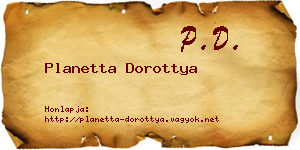 Planetta Dorottya névjegykártya
